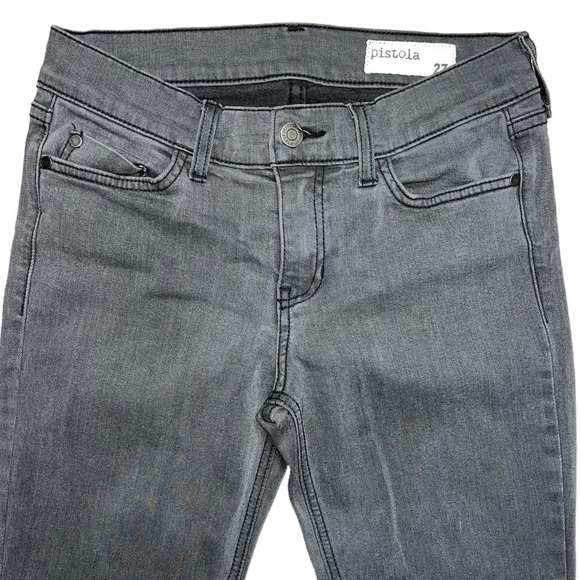 Y2K Low Rise PISTOLA Grey Flare Jeans in 27 - Picture 4 of 7